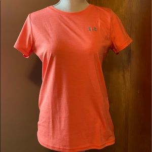 UA Heat Gear Neon Orange Shirt - Sz S